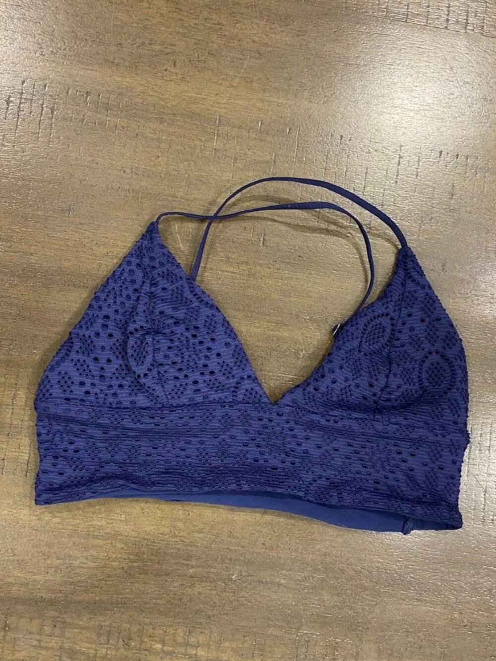 H&M Bikini top, size 8, navy blue